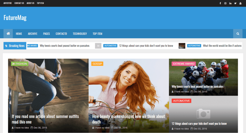 Szablony bloga FutureBlog