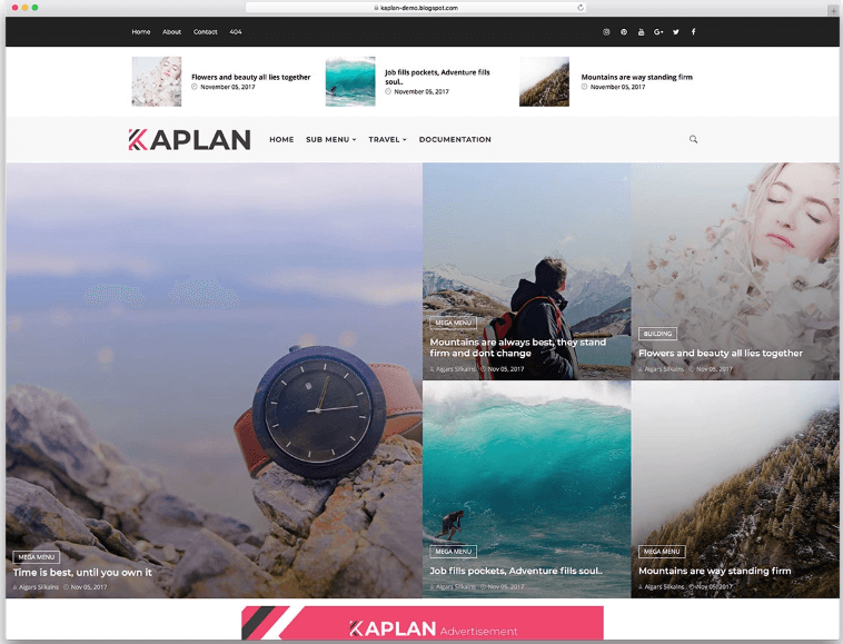 Szablon bloga Kaplan FutureBlog