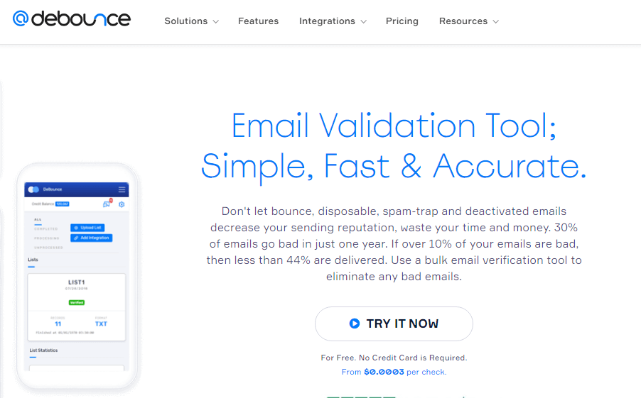 디바운스 이메일 마케팅 소프트웨어