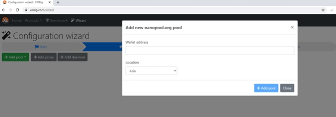 Tambahkan Nanopool untuk Penambangan Crypto Android