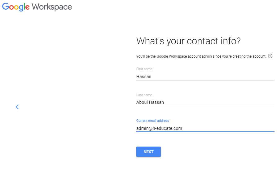 GoogleWorkspaceの連絡先