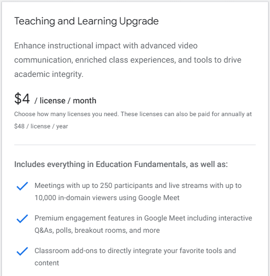 教育のためのワークスペースの価格