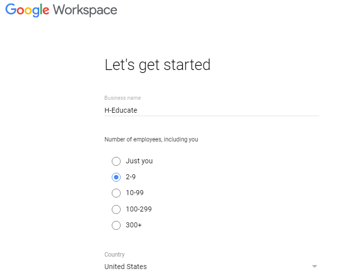 gスイートを設定する