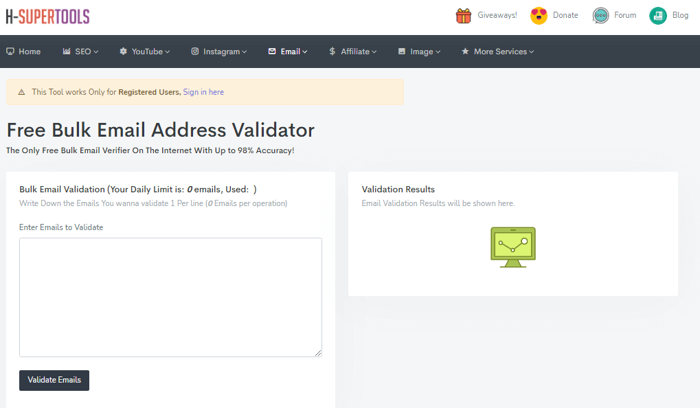 대량 이메일 검증 도구