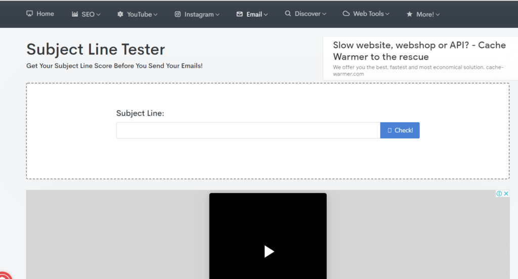 무료 디지털 마케팅 도구: 제목 줄 테스터