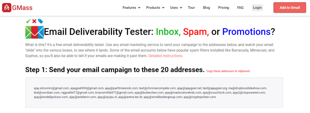 GMass 이메일 마케팅 캠페인 전달 가능성 2