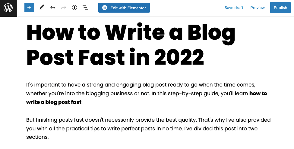 Cómo escribir una entrada de blog rápido