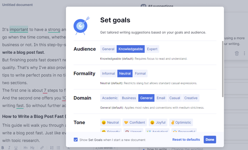 Edición gramatical: cómo escribir una publicación de blog rápidamente