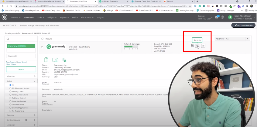 Uzyskaj linki na shareasale
