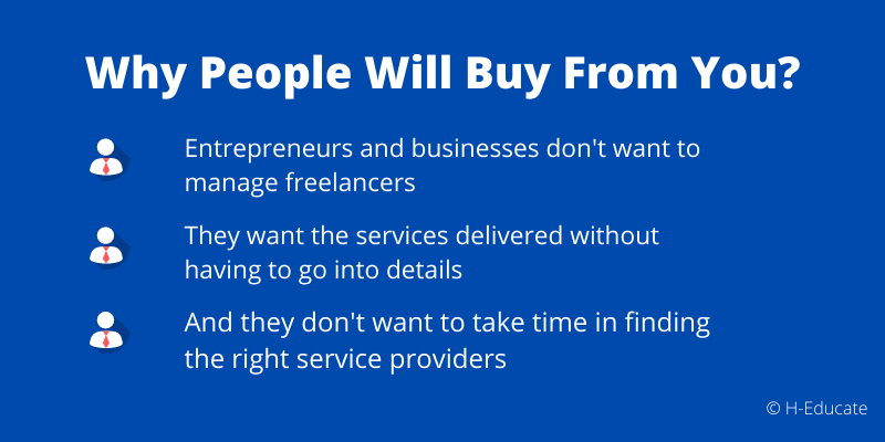 İnsanlar neden bir damla servis işinden satın alacak?