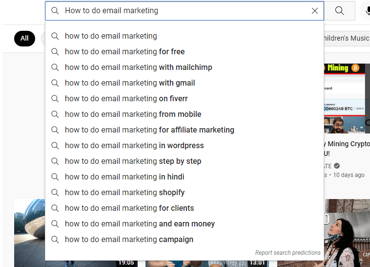 Autosuggestione di Google