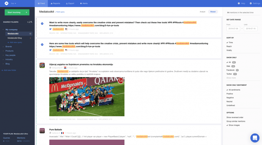 mediatoolkit real time feed screenshot في أفضل قائمة أدوات العلاقات العامة بواسطة mediatoolkit