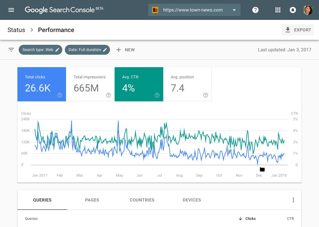 Uma captura de tela do Google Search Console do Webmaster Central Blog no blog de relações públicas digital do mediatoolkit