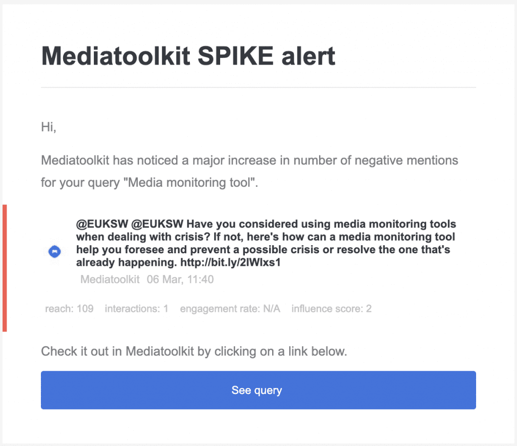 尖峰警報電子郵件