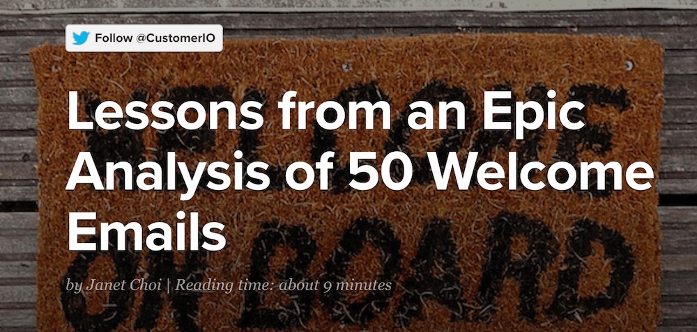 customer.io 블로그 게시물 제목 예시