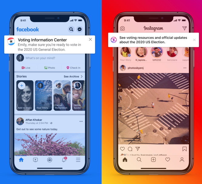 Información de votación de Facebook