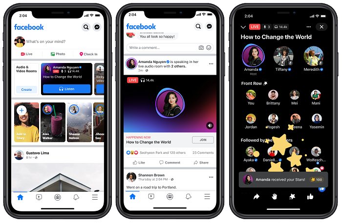 Facebook Canlı Ses Odaları