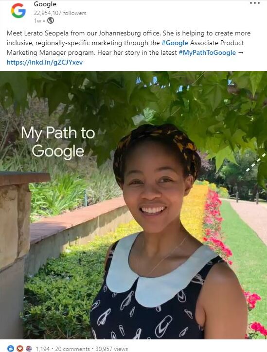 Google no LinkedIn Google on LinkedIn