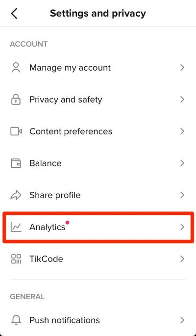 TikTok analytics