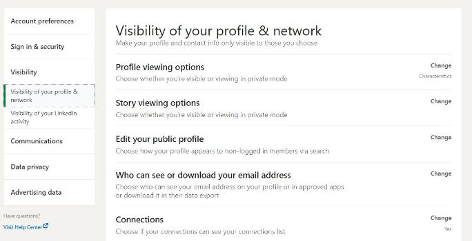 프로필 및 네트워크 profile-and-network