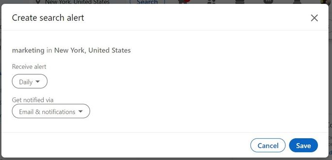 검색 저장 Save your search