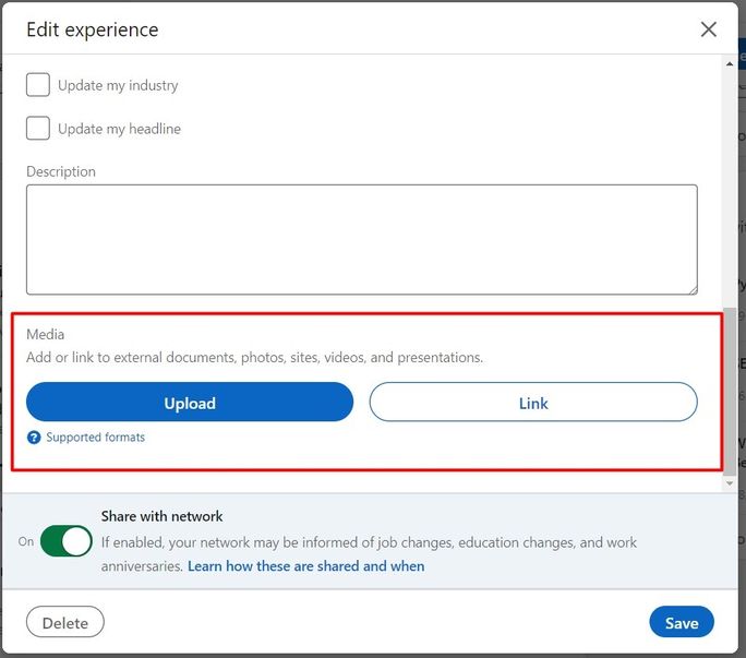 프로필에 미디어 파일 추가 Add media files to your profile