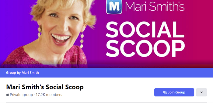 Grupo no Facebook do Social Scoop de Mari Smith