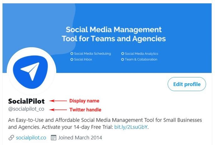 Twitter 사용자 이름 및 표시 이름