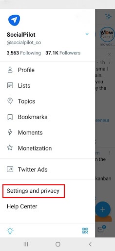 설정 및 개인 정보.