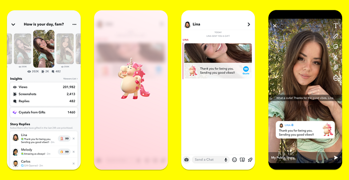 스냅챗 선물하기