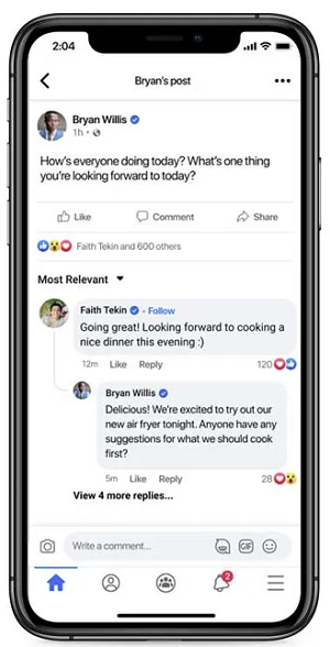 페이스북 라이브 댓글