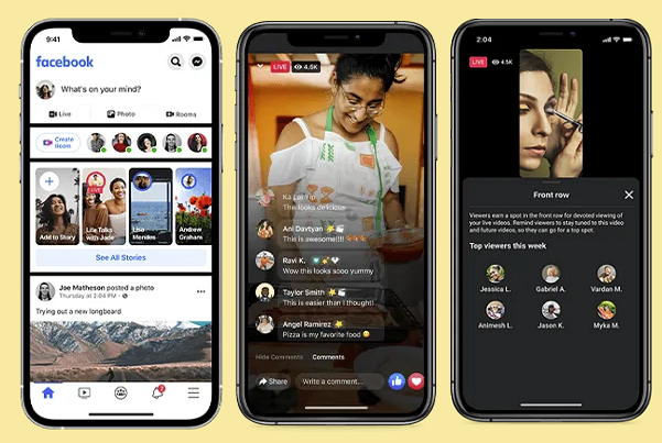 페이스북 라이브 업데이트