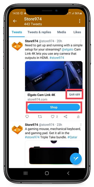 Comércio eletrônico do Twitter