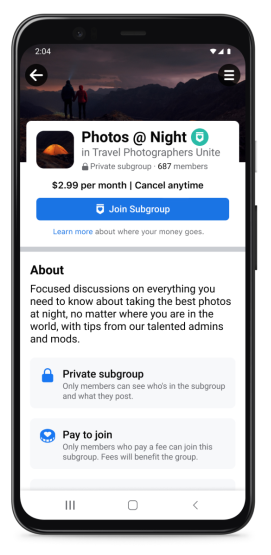 Facebook群組更新