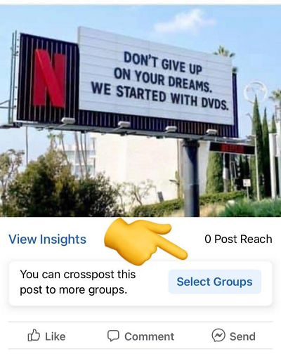 Gruplara Facebook paylaşımı istemi