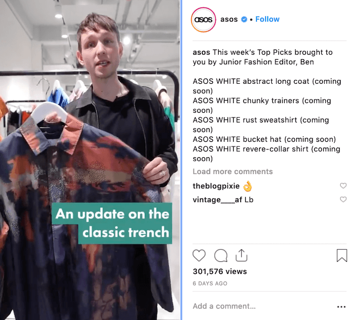 Branduri de modă pe Instagram - ASOS - Sked Social