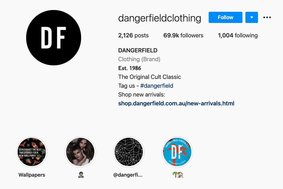 แฮชแท็กของ Dangerfield ในกลยุทธ์ป็อป