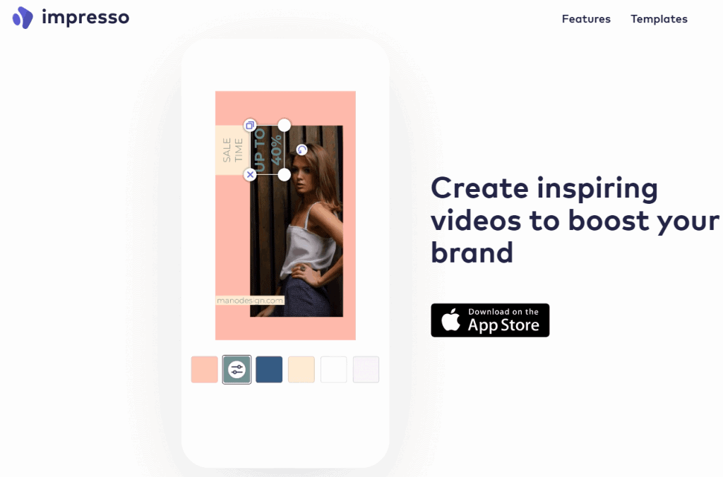 Caracteristicile aplicației Impresso