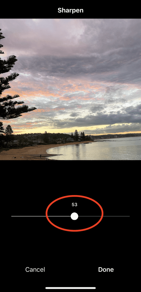 Destaque da gama de nitidez no Instagram
