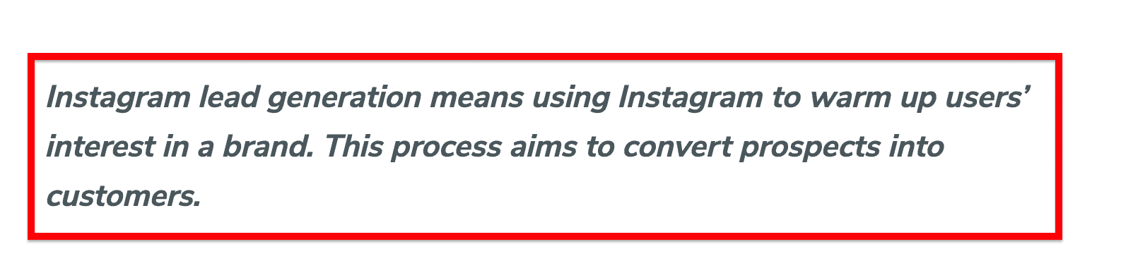 Instagram 리드 제네레이션은 Instagram을 사용하여 브랜드에 대한 사용자의 관심을 높이는 것을 의미합니다. 이 목표는 잠재 고객을 고객으로 만드는 것입니다.