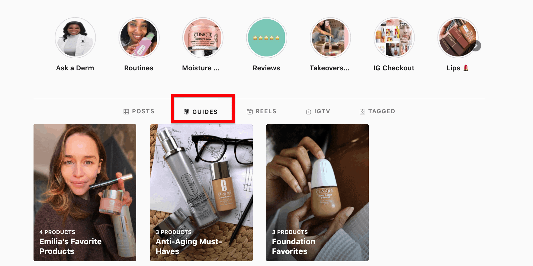 노화 방지, 파운데이션 인기 제품 및 Game of Thrones 스타 Emelia Clarke의 최애 제품에 대한 Clinique Instagram 가이드