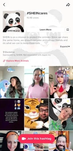 Resultados de la campaña de hashtag Shein Cares