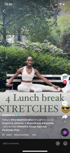 @fabletics Yogalehrer mit 4 Mittagspausen-Dehnvideos