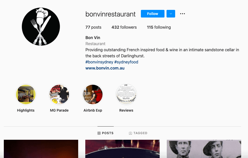 Kanał na Instagramie Bon Vin