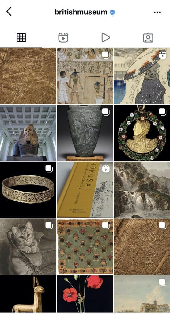 Feed Instagram del British Museum