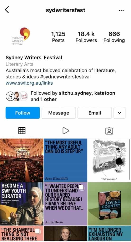 Profilo Instagram SWF