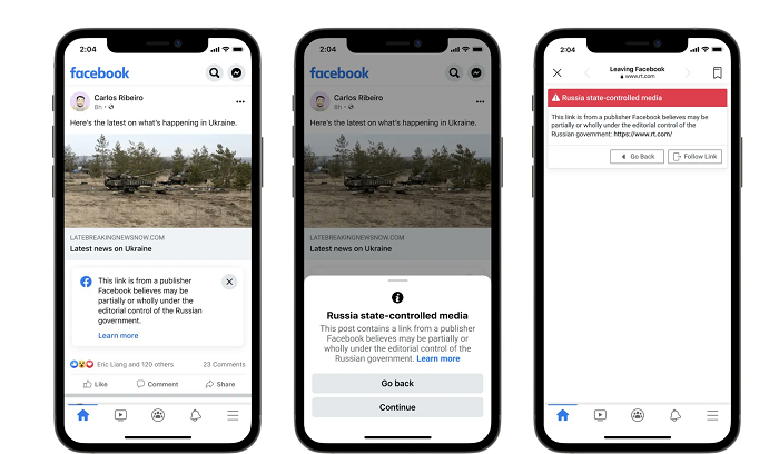 Оповещения о русском аккаунте Facebook