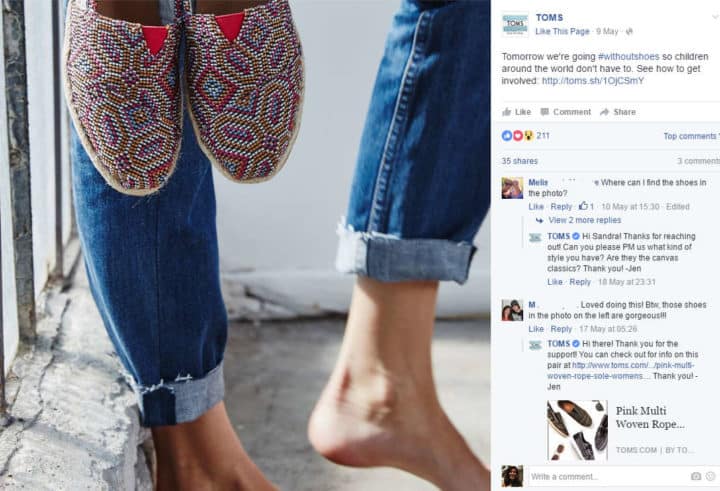 靴なしのFacebookキャンペーン