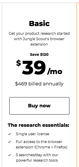 Jungle Scout Grundpreise