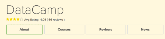 Evaluarea DataCamp pe CourseReport